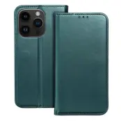 iPhone 16 Pro Max Plånboksfodral Smart Magneto - Mörkgrön