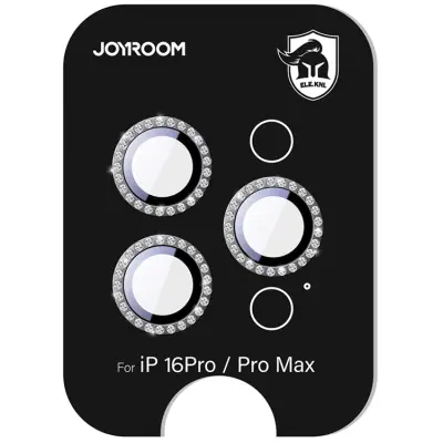 Joyroom iPhone 16 Pro/16 Pro Max Härdat Glas Kameralinsskydd - Svart