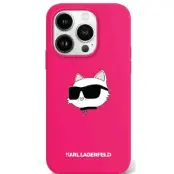 Karl Lagerfeld iPhone 16 Mobilskal MagSafe Choupette Head - Fuschia