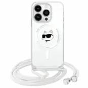 Karl Lagerfeld iPhone 16 Mobilskal MagSafe IML Choupette Head & Cord