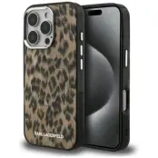Karl Lagerfeld iPhone 16 Pro Max Mobilskal MagSafe IML Leopard - Brun