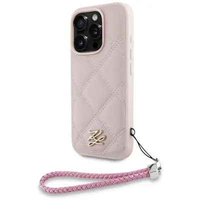 Karl Lagerfeld iPhone 16 Pro Max Mobilskal MagSafe Quilted Strap