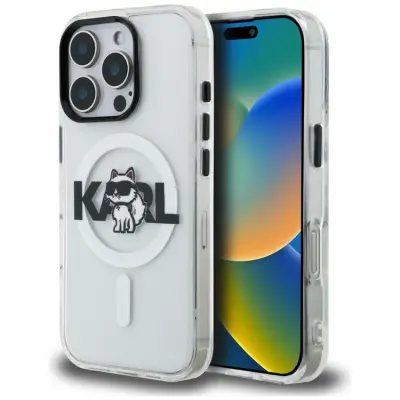KARL LAGERFELD Mobilskal För iPhone 16 Pro Max MagSafe IML Choupette Sketch