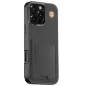 KIGC Mobilskal till iPhone 16 Pro Max Korthållare - Svart