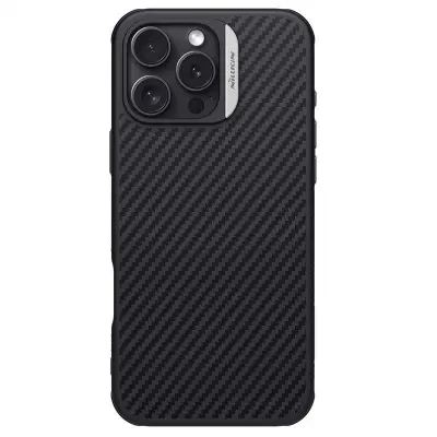 NILLKIN iPhone 16 Pro Max Mobilskal Magnetisk Kolfiber Silver