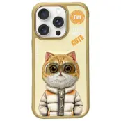 Nimmy iPhone 16 Pro Max Mobilskal Cool&Cute 2.0 Cat - Khaki