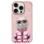 Nimmy iPhone 16 Pro Max Mobilskal Cool&Cute 2.0 Cat - Rosa
