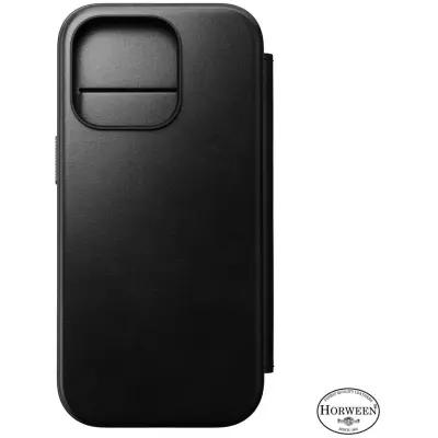 Nomad Modern Horween Leather Folio (iPhone 16 Pro Max) - Svart