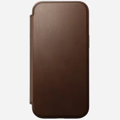 Nomad Modern Leather Folio (iPhone 16 Pro Max) - Ljusbrun