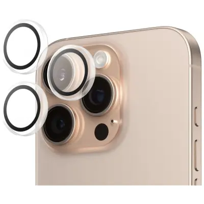 PanzerGlass Hoops Camera Lens Protector (iPhone 16 Pro/16 Pro Max) - Svart
