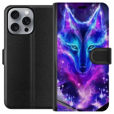 Plånboksfodral till Apple iPhone 16 Pro Max med Neon Varg