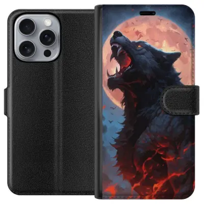 Plånboksfodral till Apple iPhone 16 Pro Max med Ylande varg