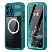 SHELLBOX iPhone 16 Pro Max Skal MagSafe Vattentålig Klar Blå