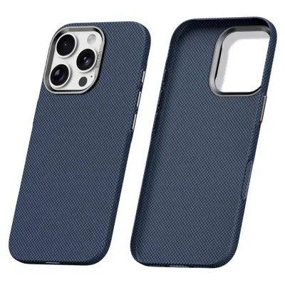 SULADA iPhone 16 Pro Max Mobilskal Grid TextuRöd (Titanblå)