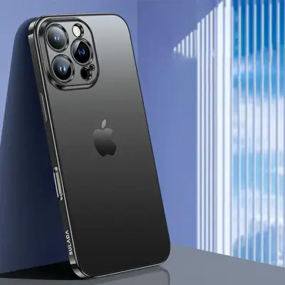 SULADA iPhone 16 Pro Max Mobilskal Electroplaterad AG Matt TPU - Svart