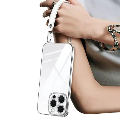 SULADA iPhone 16 Pro Max Mobilskal Electroplating TPU Vit