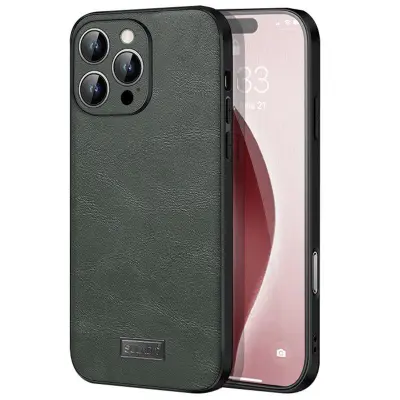 SULADA iPhone 16 Pro Max Mobilskal PU Läder TPU PC Grön