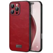 SULADA Mobilskal till iPhone 16 Pro Max PU Läder TPU PC Röd