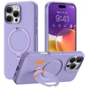 Torras iPhone 16 Pro Max Mobilskal Magsafe Ostand Q Pro - Lila