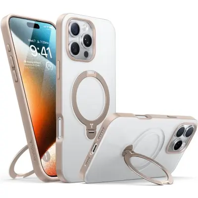 Torras iPhone 16 Pro Max Mobilskal Magsafe Ringhållare - Desert Guld