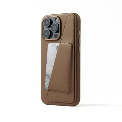 Trasig förpackning: Mujjo Full Leather Wallet Case (iPhone 16 Pro Max)