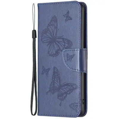 Trolsk Imprint Butterflies Wallet (iPhone 16 Pro Max) - Blå