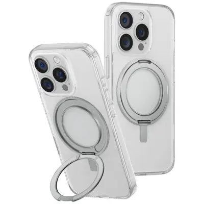 UNIQ iPhone 16 Pro Max Mobilskal Swivix 360 Kickstand - Clear