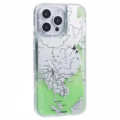 YOUNGKIT iPhone 16 Pro Max Mobilskal MagSafe IMD-kartmönster