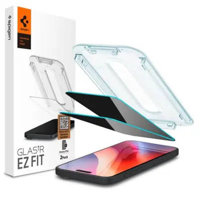 [2-Pack] Spigen iPhone 16 Pro/17/17 Pro Skärmskydd Härdat glas Privacy