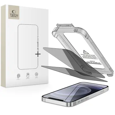 [2-PACK] Tech-Protect iPhone 16 Pro Härdat Glas Skärmskydd Privacy