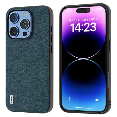 ABEEL iPhone 16 Pro Mobilskal Äkta Läder + PC + TPU - Grön