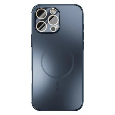 ABEEL iPhone 16 Pro Mobilskal Magnetiskt TPU PC Kylmatte Blå