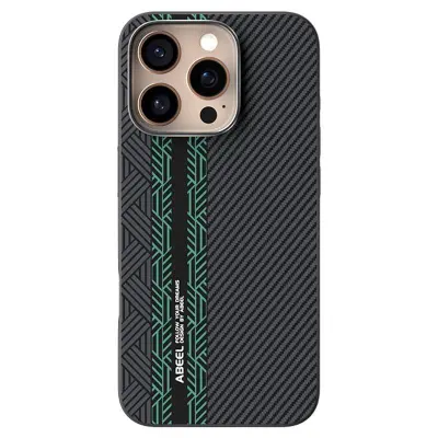 ABEEL iPhone 16 Pro Skal PC TPU Aluminium PU Läder Textur 2