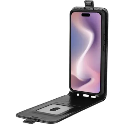 Trolsk Vertical Flip Cover (iPhone 16 Pro) - Svart