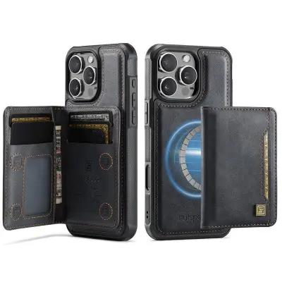 AUTSPACE iPhone 16 Pro Fodral KonstLäder - Svart