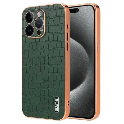 AZNS iPhone 16 Pro Fodral Electroplating PU+TPU - Grön