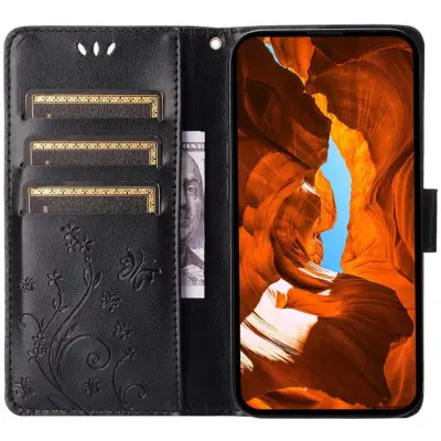 Trolsk Imprint Flower Wallet (iPhone 16 Pro) - Lila