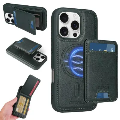 BETOPNICE iPhone 16 Pro Fodral KonstLäder - Grön