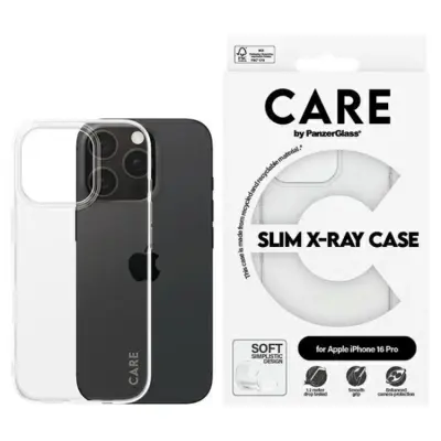 CARE By PanzerGlass iPhone 16 Pro Mobilskal X-Ray Soft - Transparent