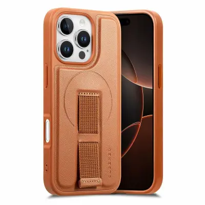 CASENEO iPhone 16 Pro Fodral Magnetiskt KonstLäder - Brun