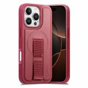 CASENEO iPhone 16 Pro Fodral Magnetiskt KonstLäder - Röd