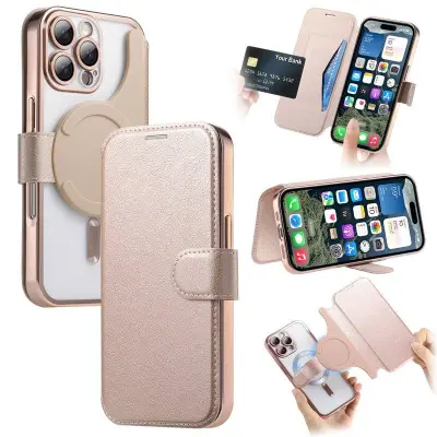 CASENEO iPhone 16 Pro Fodral TPU Inner Shell - KonstLäder - Roséguld