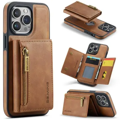 DG Ming M5 Detachable Card Case (iPhone 16 Pro) - Brun