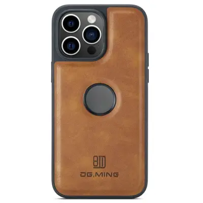 DG.MING iPhone 16 Pro Mobilskal Anti-Drop Läder - Brun