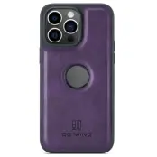 DG.MING iPhone 16 Pro Mobilskal Anti-Drop Läder - Lila
