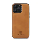DG.MING iPhone 16 Pro Mobilskal Hybrid Läder - Brun