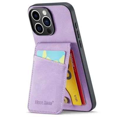 FIERRE SHANN 023 iPhone 16 Pro Fodral KonstLäder - Lila