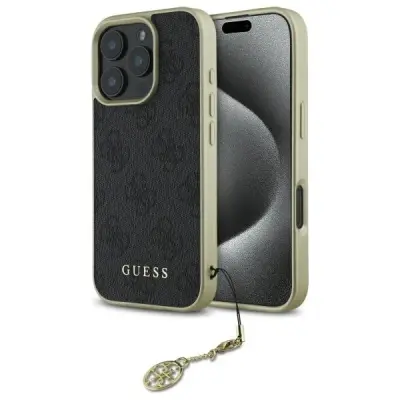 Guess iPhone 16 Pro Mobilskal 4G Charms Collection - Svart