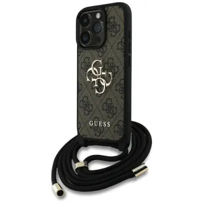 Guess iPhone 16 Pro Mobilskal Crossbody Big Logo - Brun