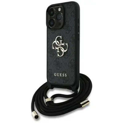 Guess iPhone 16 Pro Mobilskal Crossbody Big Logo - Svart